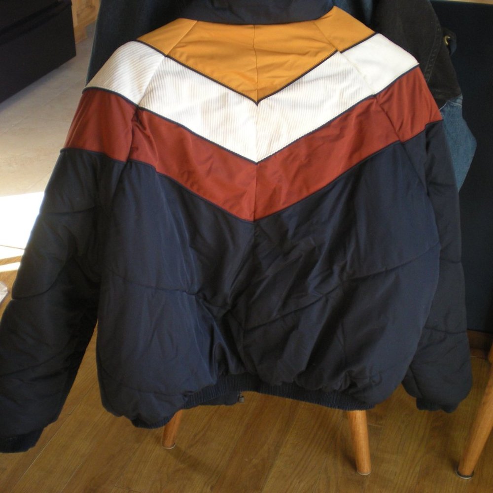 Free People Navy Puffer Jacket